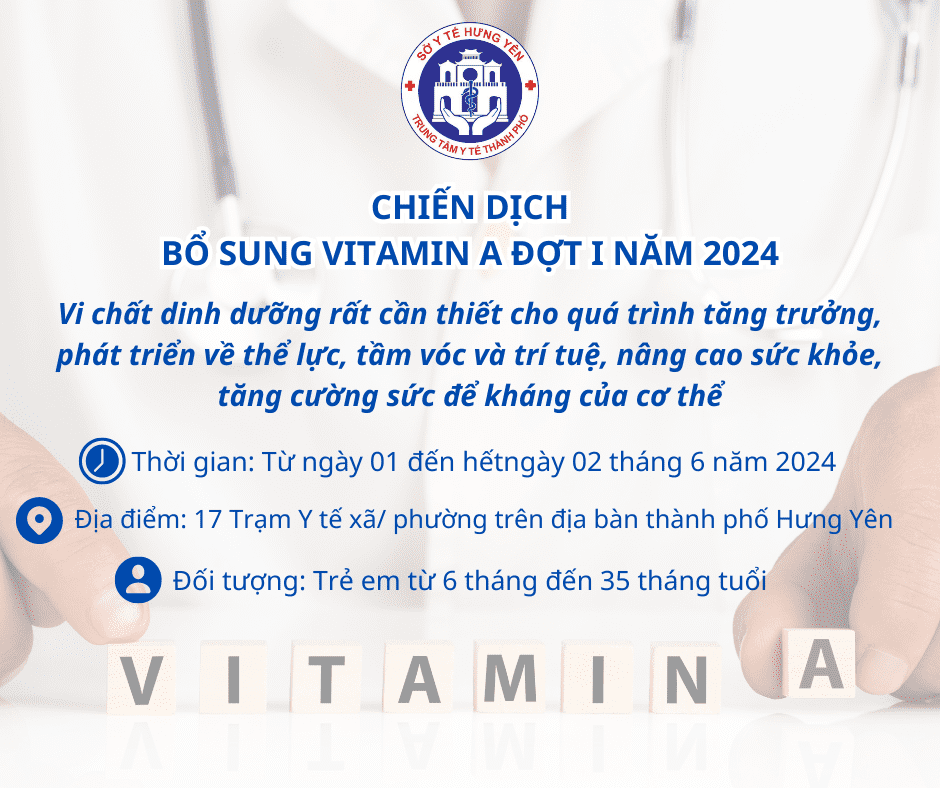 Chiến dịch bổ sung Vitamin A đợt I năm 2024